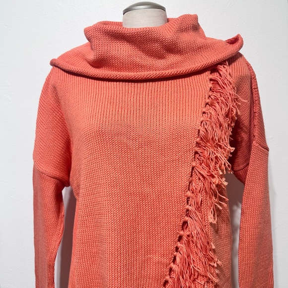 Pure Handknit by Neon Buddha Orange Bohemian Handmade Sweater Tunic Top - Picture 11 of 12